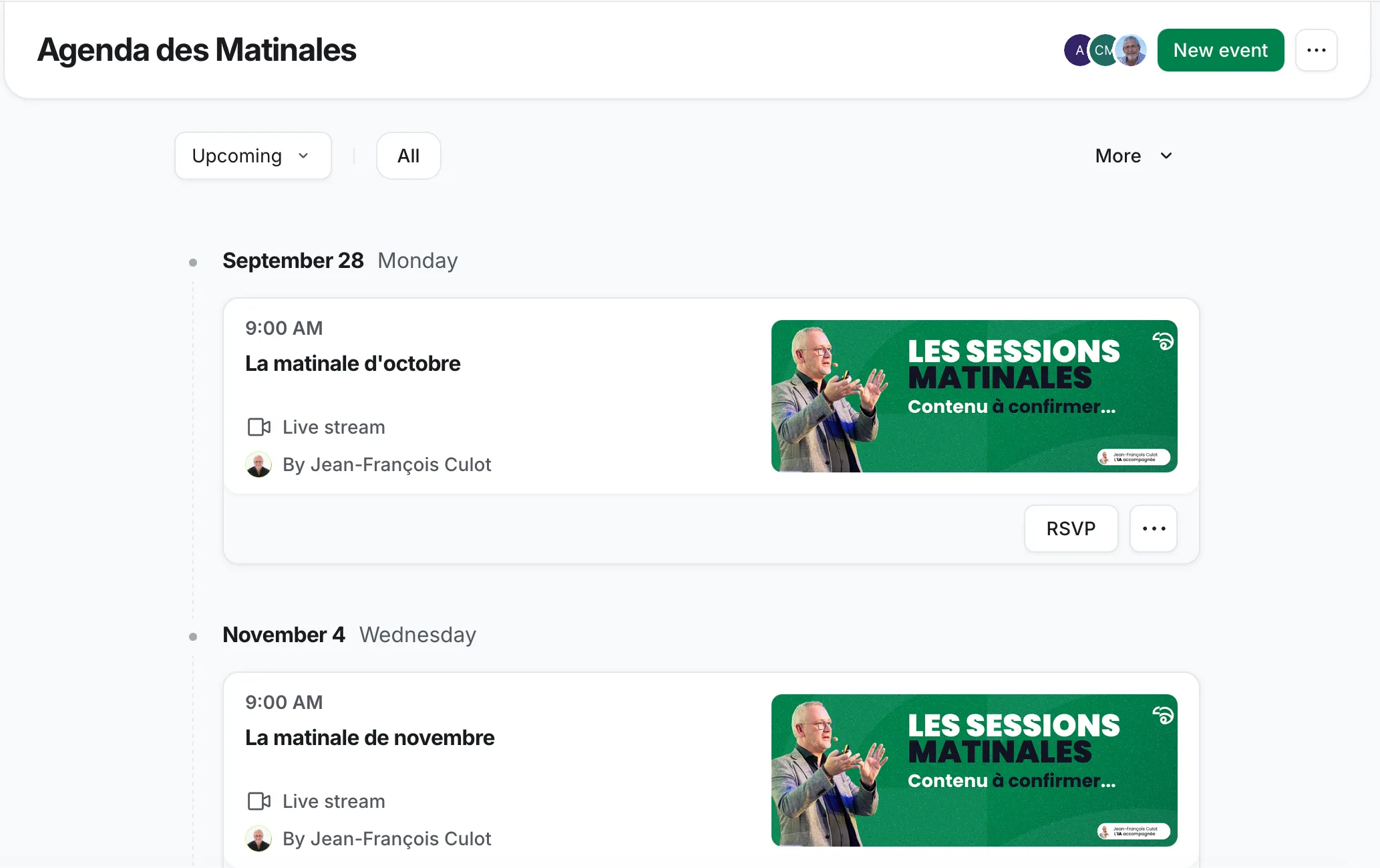 Le Campus REVOLia : Les Matinales de JF